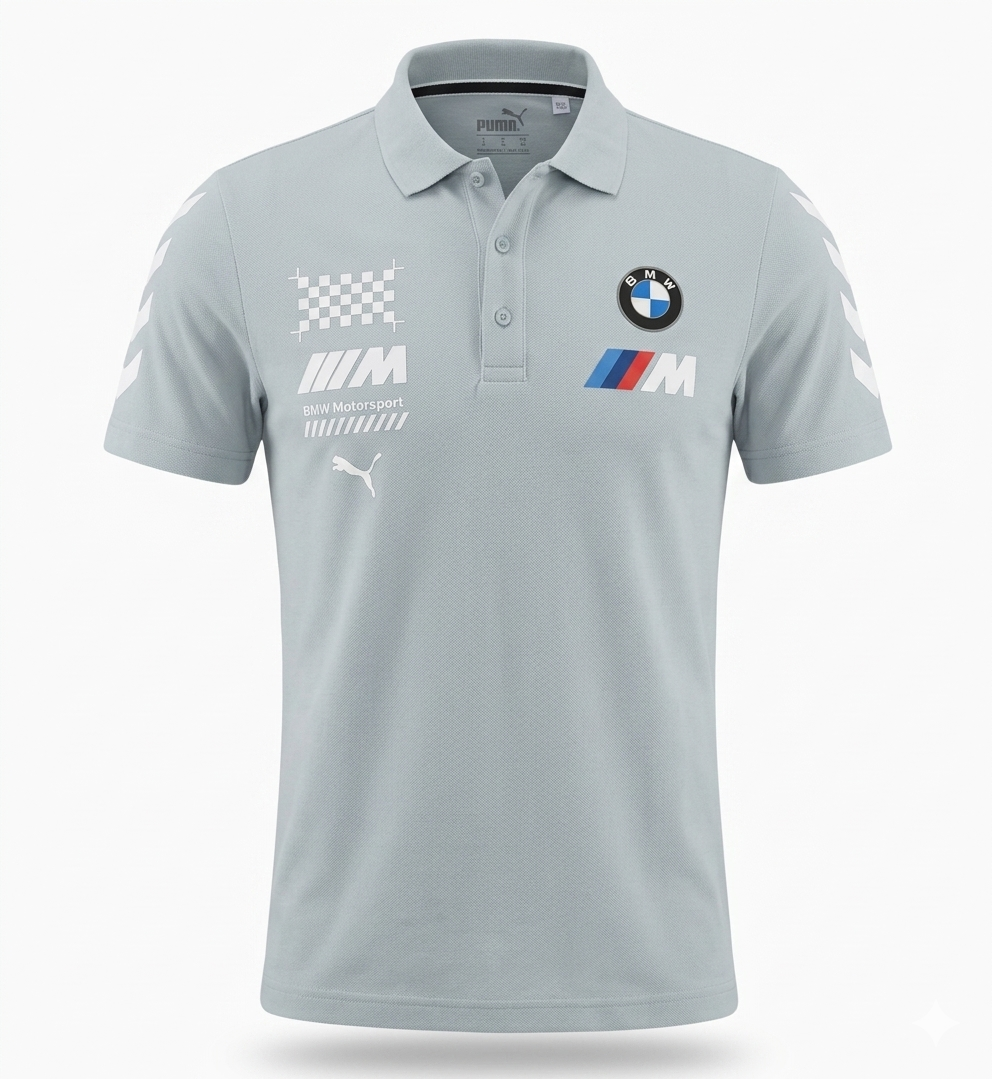 Playera Tipo Polo BMW M Motorsport "Born on the Racetrack" – Stealth Grey