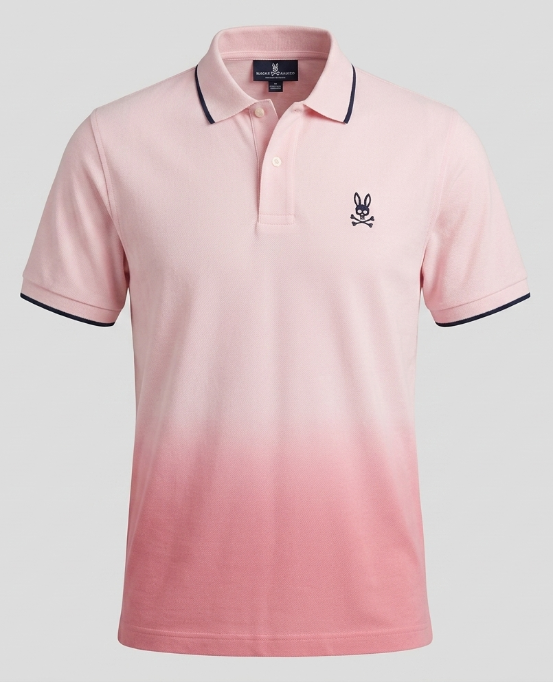 Playera Tipo Polo "Pink Ombré" – Premium Casual Edition